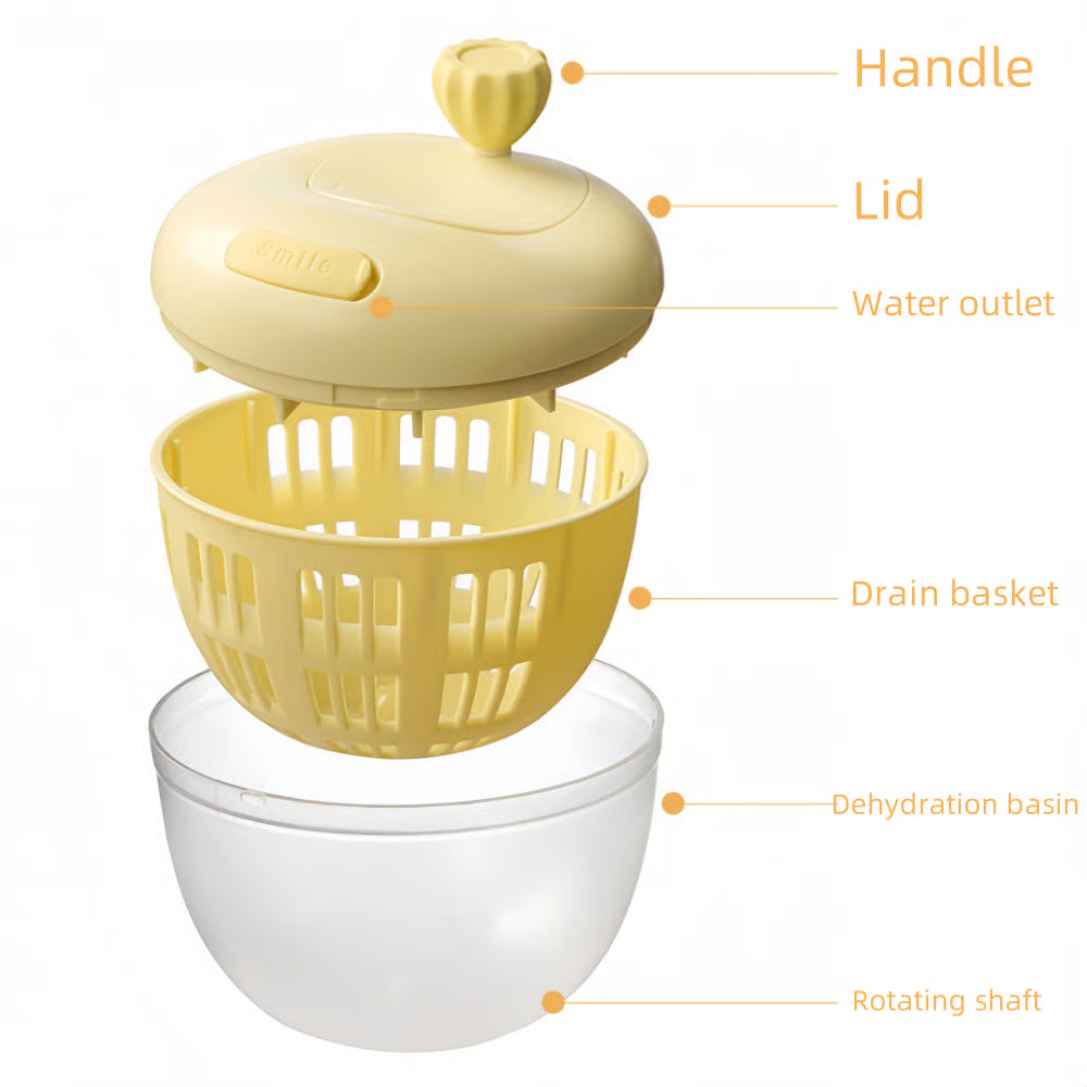 SpinFresh™  | Manual fruit and vegetable dehydrator with removable container