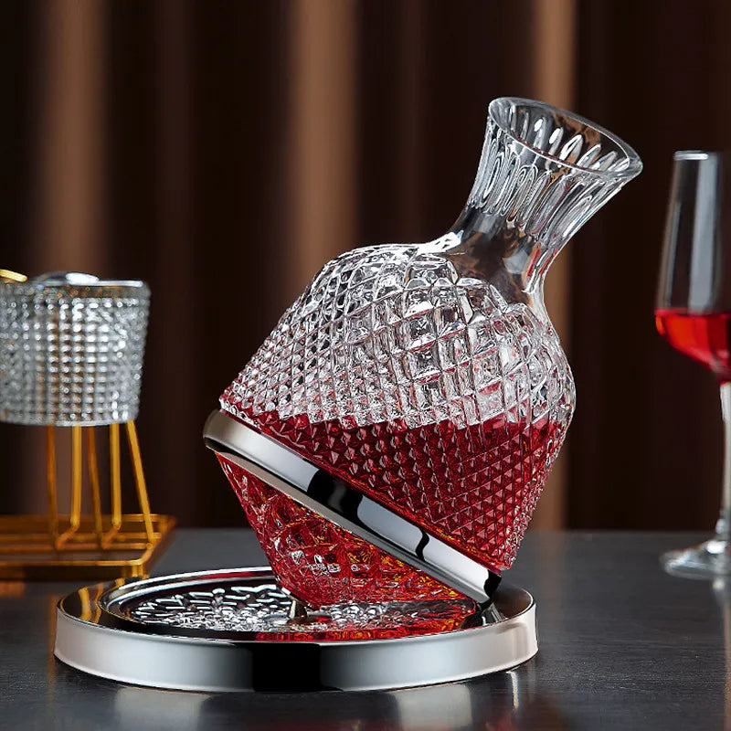 WhirlWine™ | 360° rotating crystal wine decanter [Last day discount]