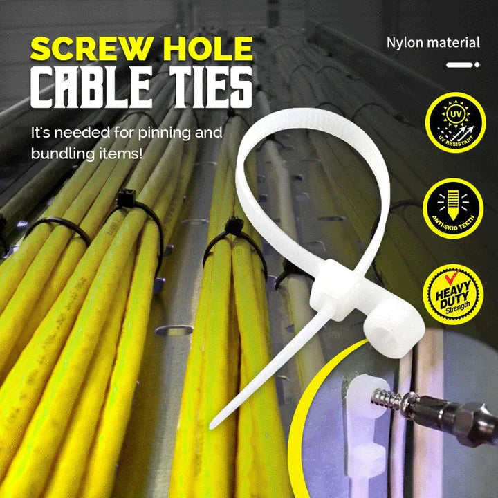 CableTie | Cable ties with screw holes (100 pieces)