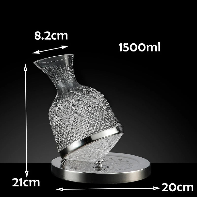 WhirlWine™ | 360° rotating crystal wine decanter [Last day discount]