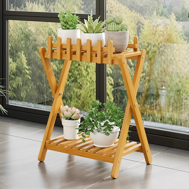 Bulb Tree Standee Greenuva™ - Secure Two-Tier Bamboo Plant Stand for Safe Display – Luxday US