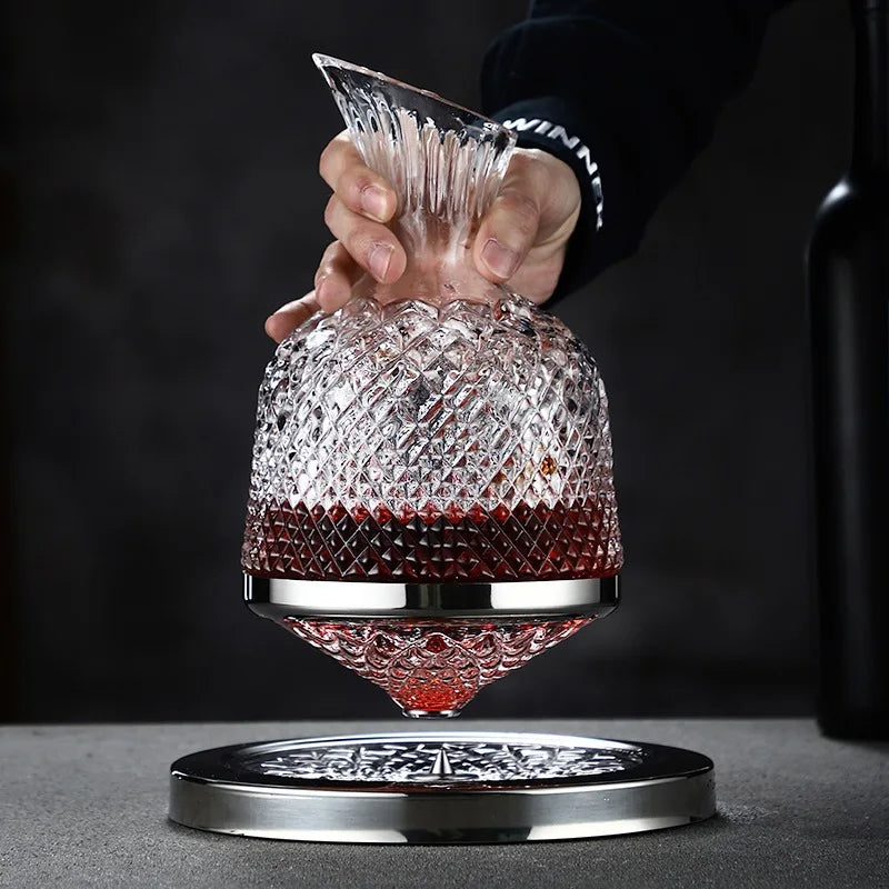 WhirlWine™ | 360° rotating crystal wine decanter [Last day discount]