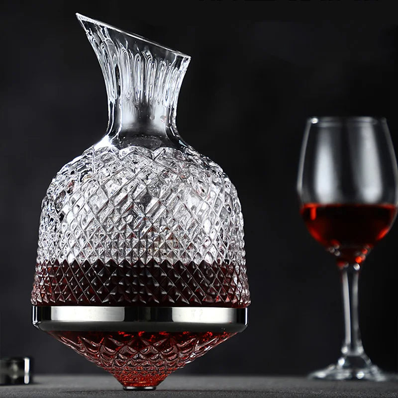 WhirlWine™ | 360° rotating crystal wine decanter [Last day discount]