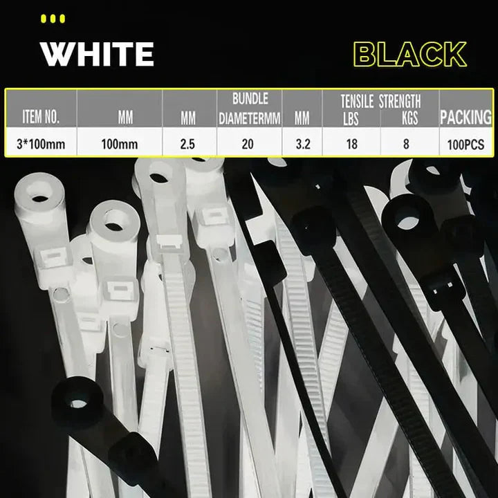 CableTie | Cable ties with screw holes (100 pieces)