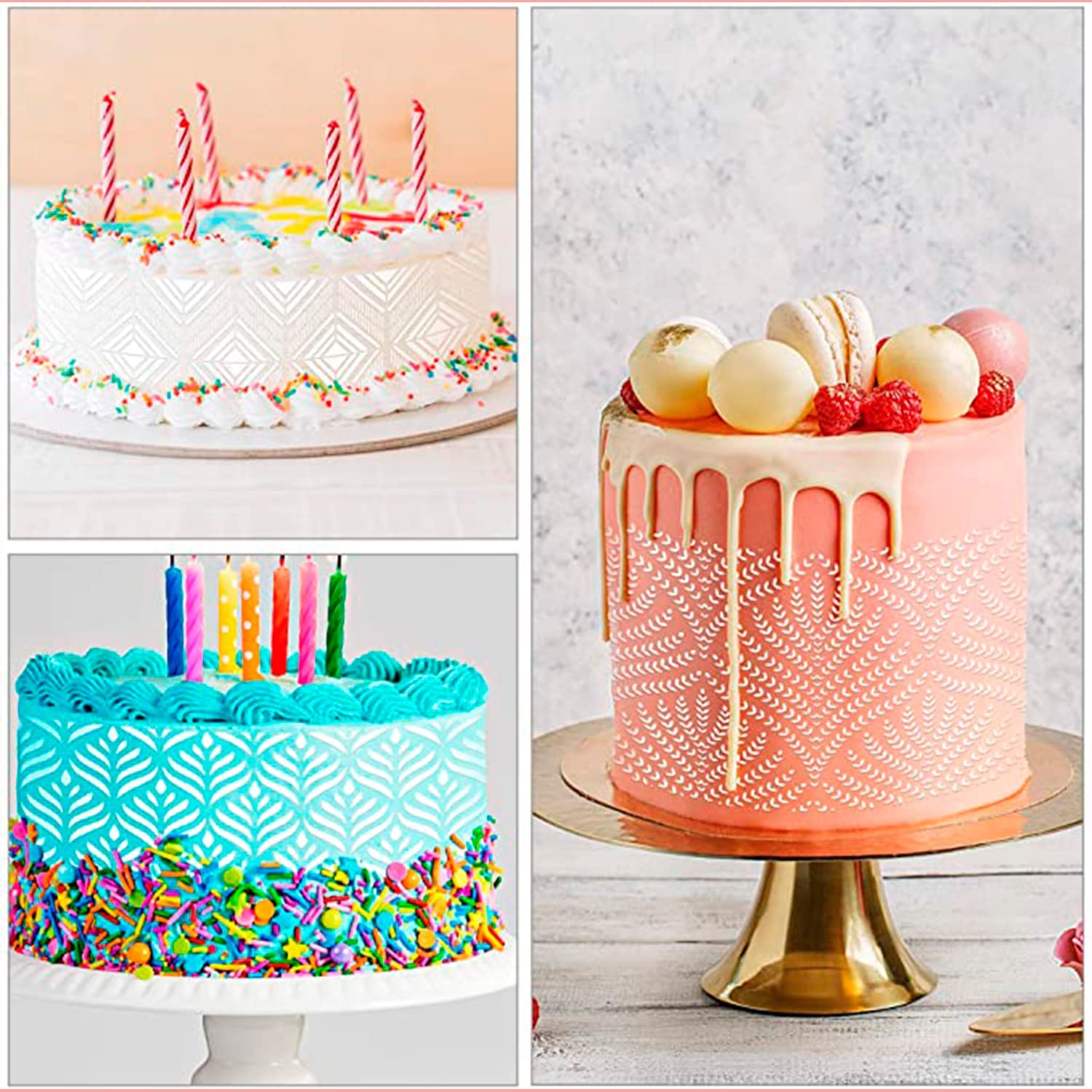 DecoLace™ | DIY lace cake decorating mold | set of 8 pieces