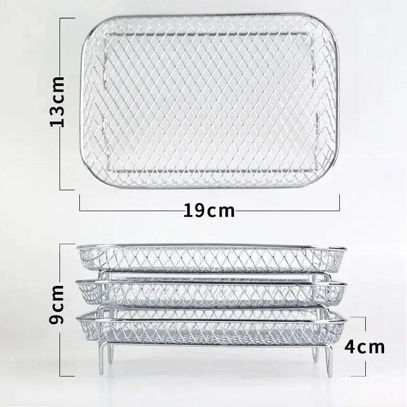 FryLayers | 3 stackable baskets + 2 tongs free of charge – more space for cooking, less waiting time