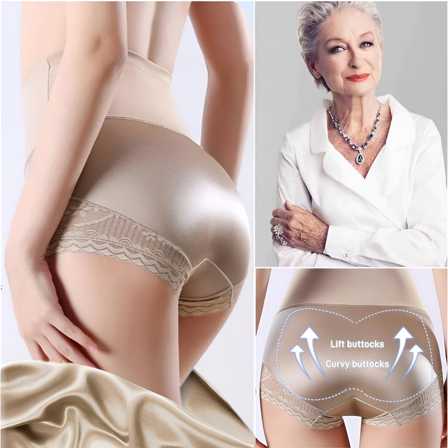 2+1 Free | SatinCharm™ | Hot style Silky high-waisted panties