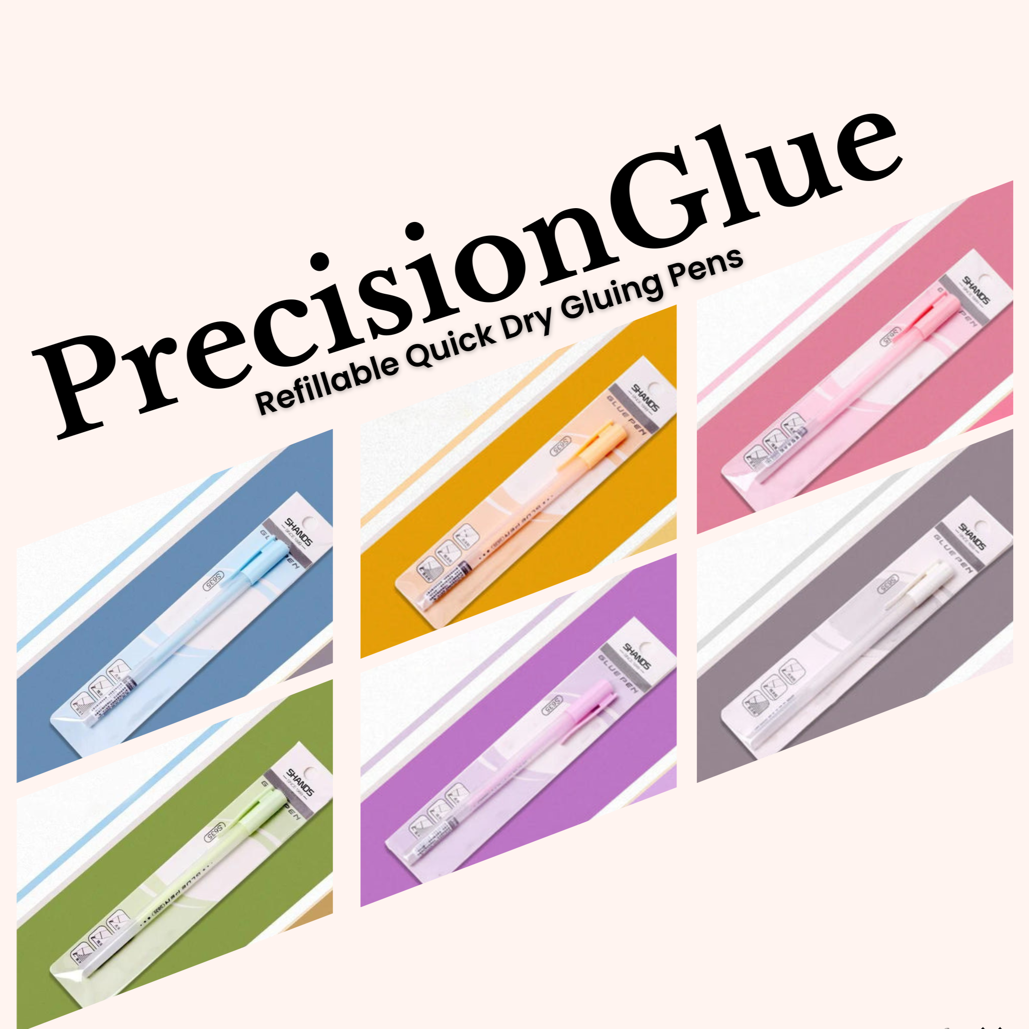 3+3 Free | PrecisionGlue™ | Refillable Roller Tip Glue Sticks [Last Day Discount]