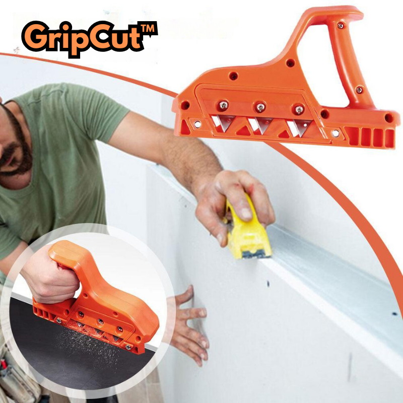 GripCut™ | Hand planer plasterboard cutting tool (includes 10 blades)
