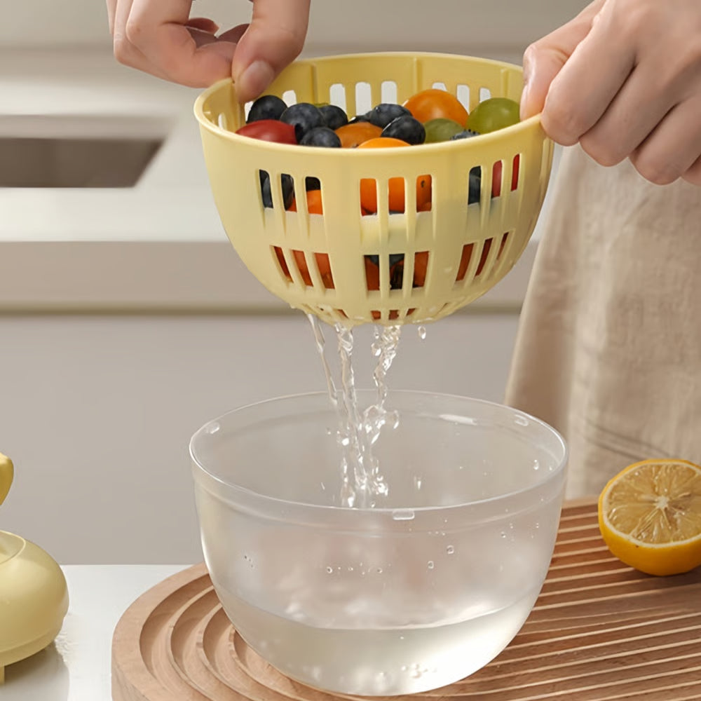 SpinFresh™  | Manual fruit and vegetable dehydrator with removable container